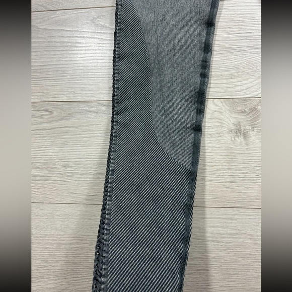 Aerie Offline 7/8 Ribbed High Rise Seamless Leggings Side Braided Gray - Picture 8 of 13